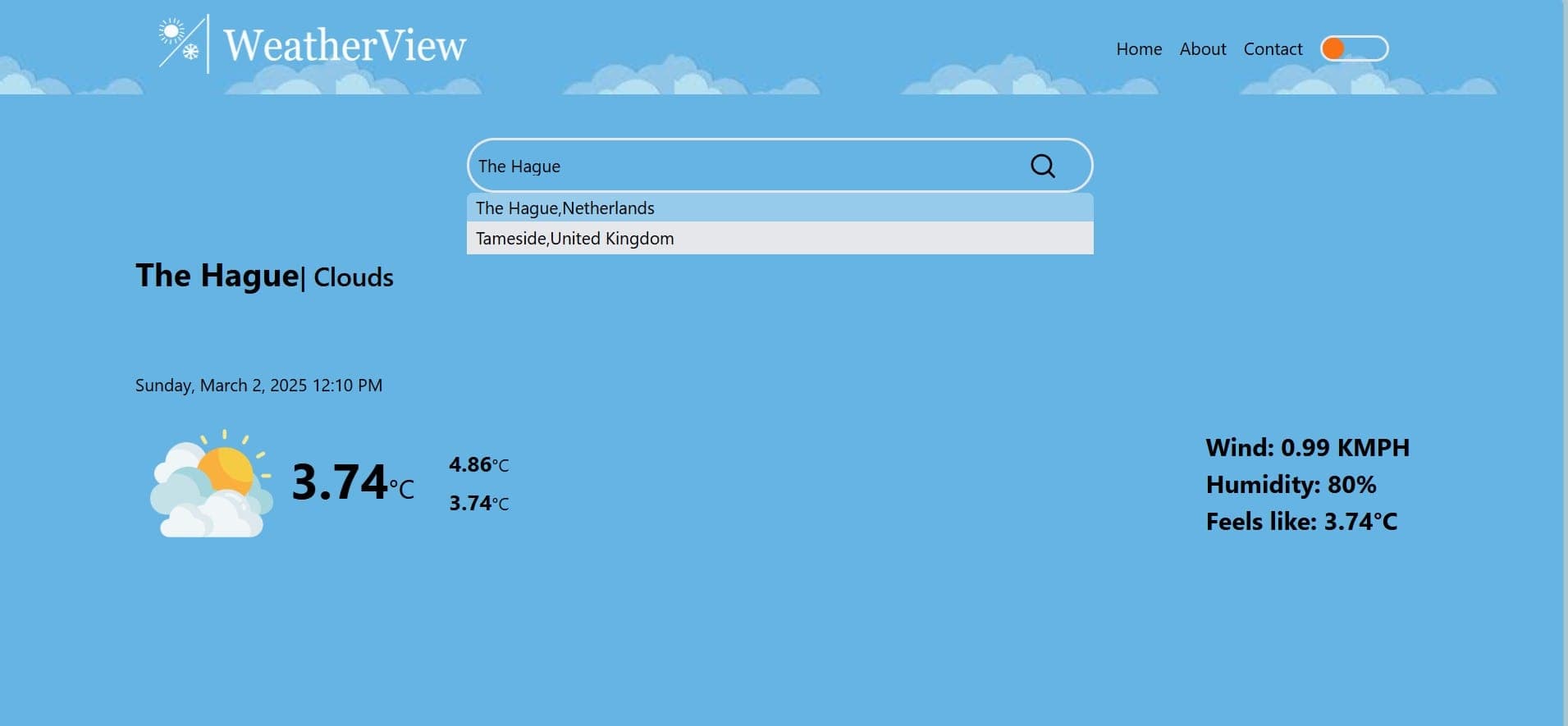 Weather View - slide 1